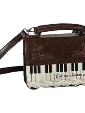 Y2K Vintage Grunge Piano Purse Women Emo Gothic Handbags Shoulder Funky 2000s Al